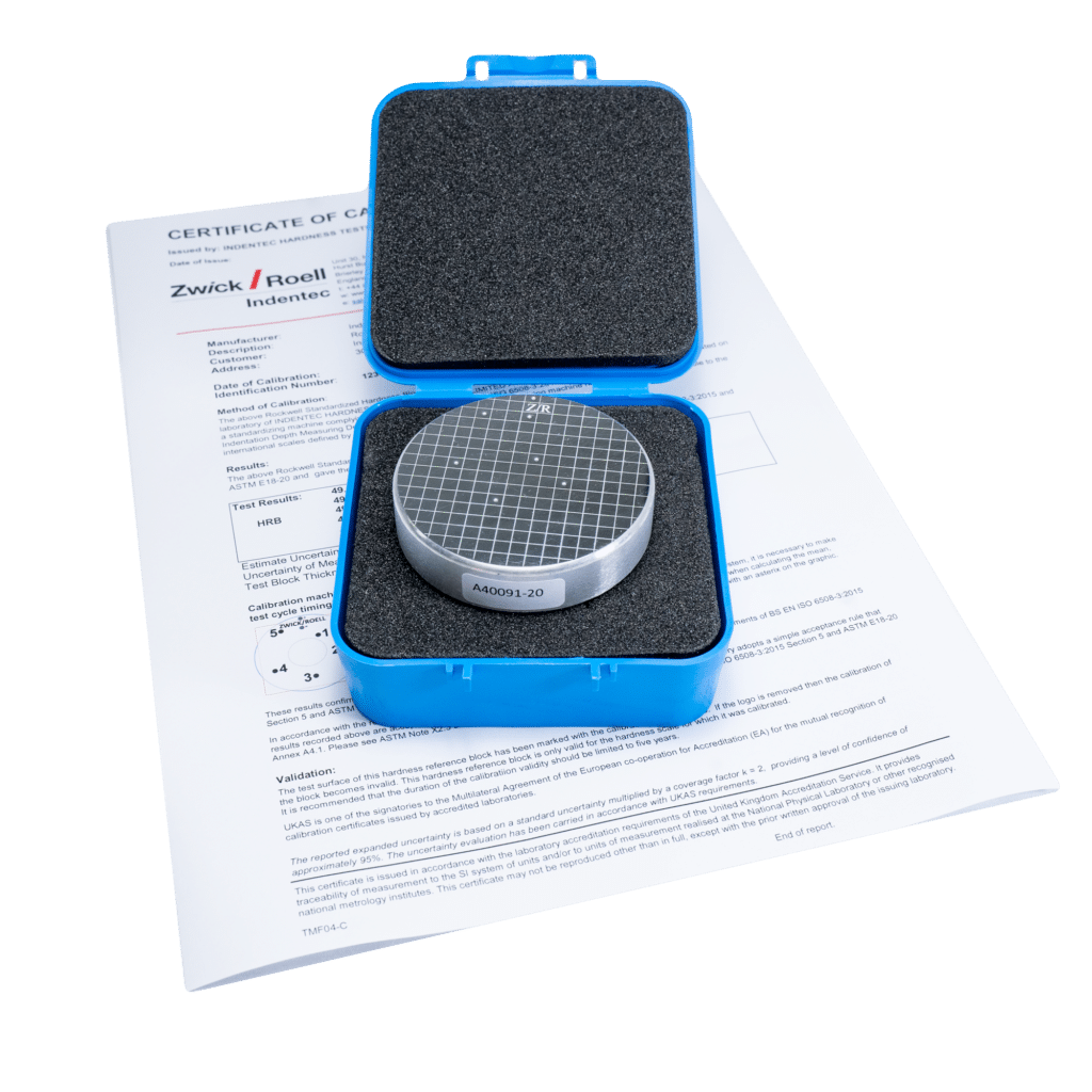 Rockwell Test Block - Boxed and Certificate