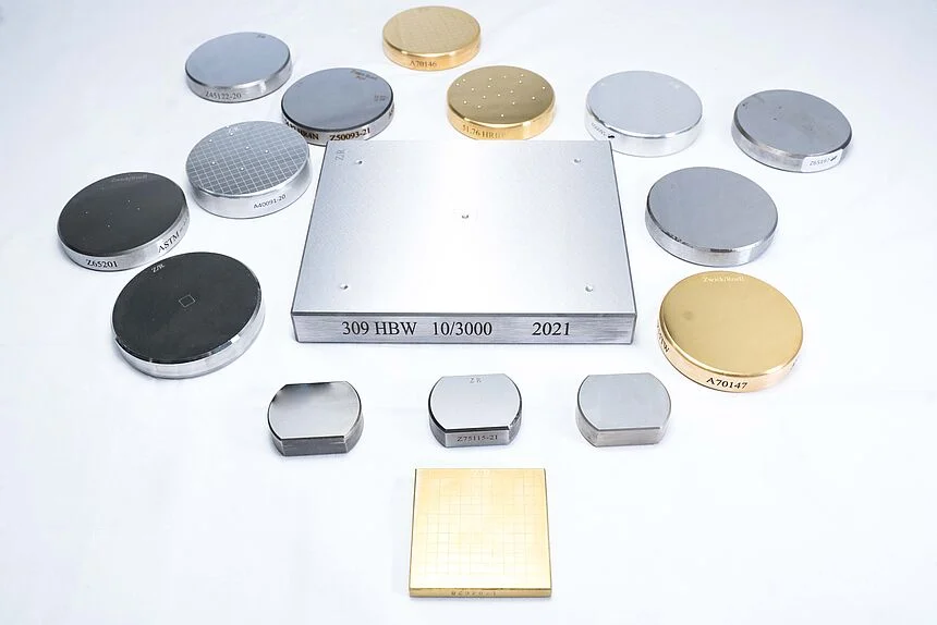 Hardness test block collection